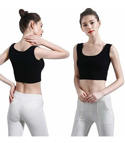 Imagen 1 de 6 de Hzh Camiseta Corta Para Yoga Danza Atletico Sin Manga