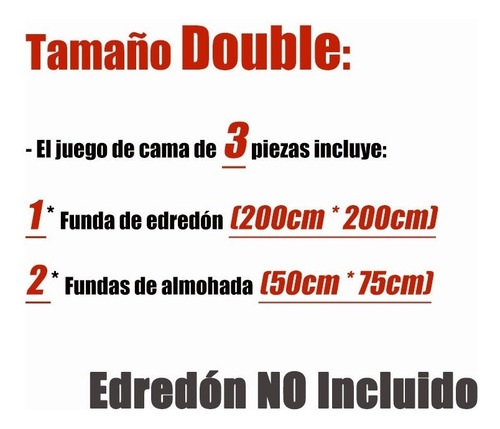 C Juego De Fundas De Edredón De Tamaño Doble De