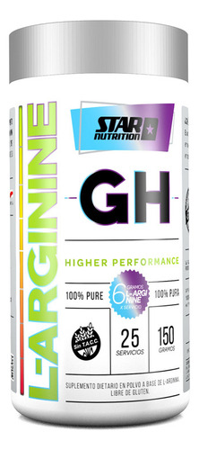 L Arginina En Polvo Gh X 150gr Star Nutrition Sin Sabor