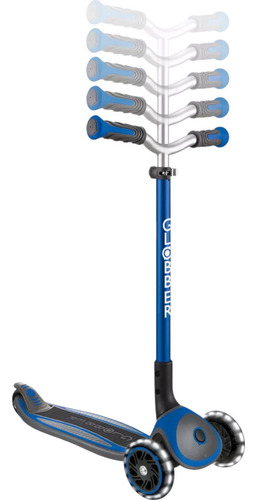 Monopatín Plegable Azul 3 Ruedas Con Luces Master Lights