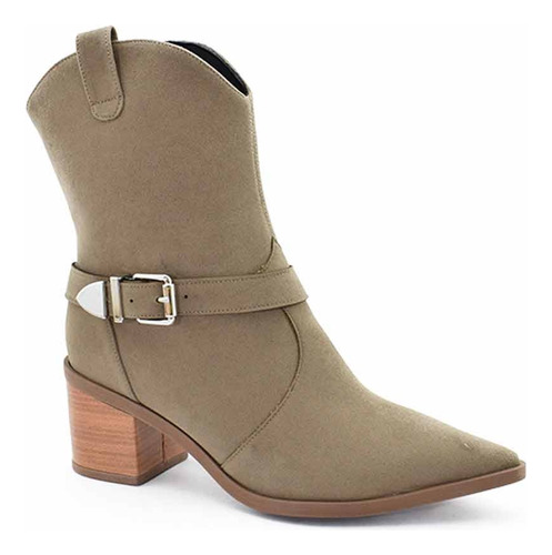 Botas Texanas Mujer Vestir Con Taco Medio Y Punta Fina Moda