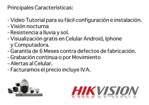Imagen 9 de 9 de Kit Circuito Cerrado 4 Cámaras Hd Cctv 1 Mp Hikvision 500gb