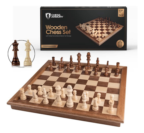 Tablero De Ajedrez De Madera Chess Armory Juego De Ajedrez D