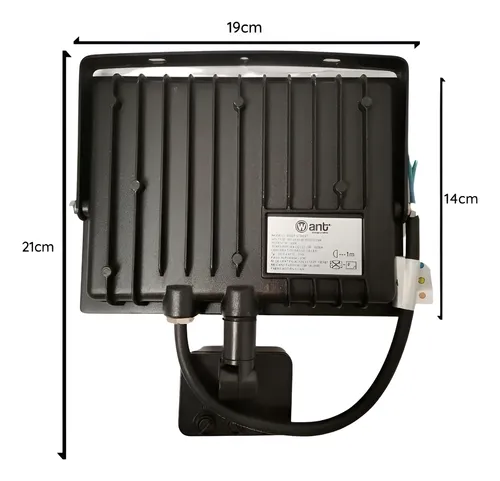 Foco Proyector De Area Led Con Sensor 50w Sec Exterior