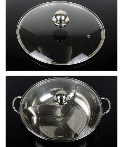 Olla Caliente Con Divisor, Utensilios De Cocina 31,2 Cm