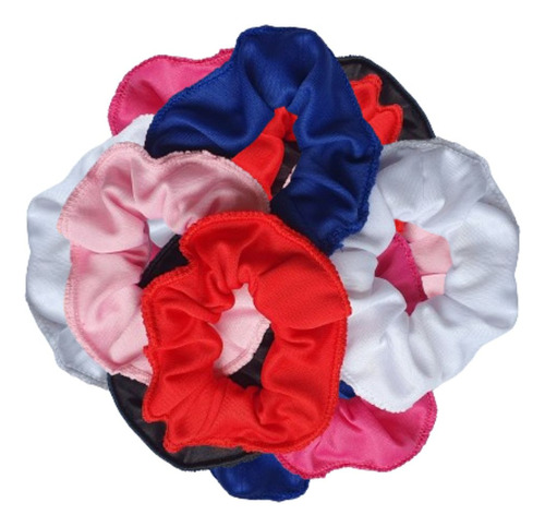 24 Elastico P Cabelo Amarrador Xuxa Fluflu Scrunchie Color