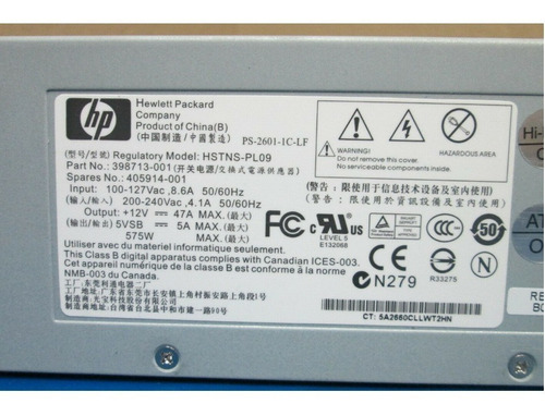Imagen 2 de 2 de Fuentes Proliant Dl585 G2, Dl580 G3 Ml570 G3 337867-501
