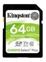 Memoria Kingston Sdxc Canvas Select Plus 64gb Uhs-i Clase 10
