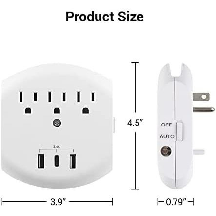 Enchufe Inteligente Marca Clear Power 3 Tomas/3 Usb/blanco