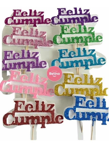 10 Pinches Feliz Cumple De Torta De Telgopor Cotillón Betina