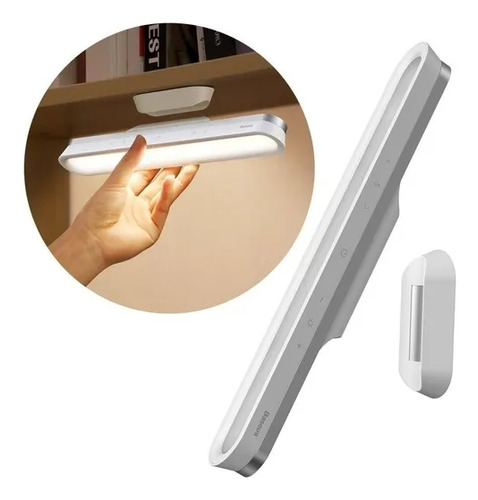 Luz Led Iman Fria Calida Adhesiva Recargable Base Regulable Blanco