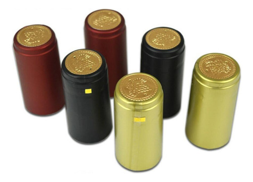 Arrojar Cápsulas 100 Piezas Vino De Pvc Botella Negro 32mm