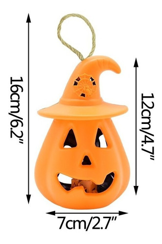 Imagen 6 de 10 de Vela Calabaza Bicolor Led Halloween Pumpkin Luminoso