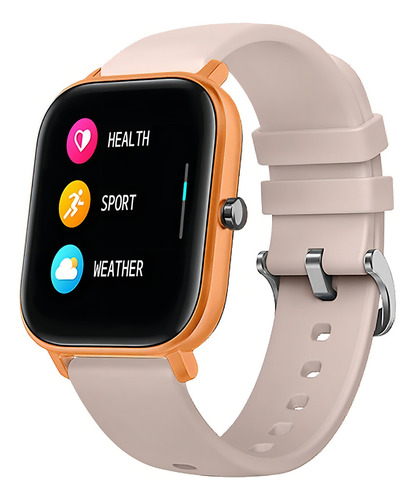 Relógio Inteligente Targa Smart Watch 5 Rosa Cor da pulseira Damasco Cor do bisel Dourado