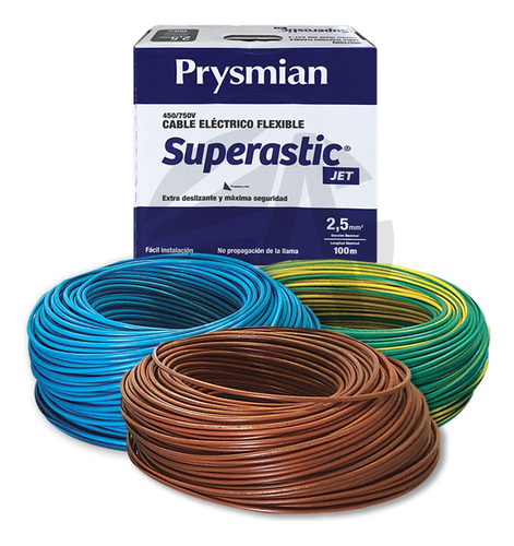 Cable 2.5mm Unipolar Superastic Pirelli Prysmian X300mts