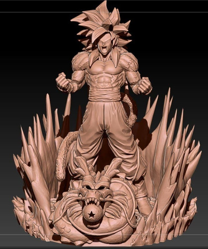  Archivo Stl Impresión 3d - Dragon Ball Goku Ss4