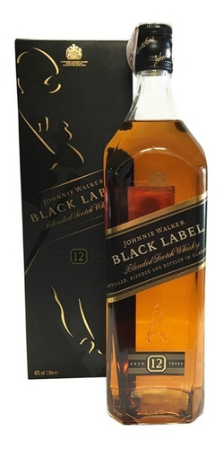 Imagen 1 de 10 de Whisky Johnnie Walker Black X 1 Litro - Envíos