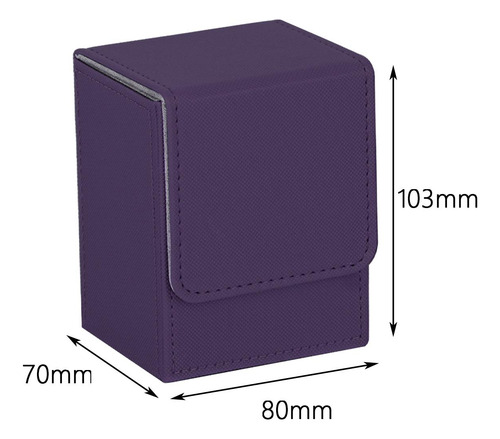 Caja De Cartas Para Tcg Deck Box, Vertical Pu Violeta