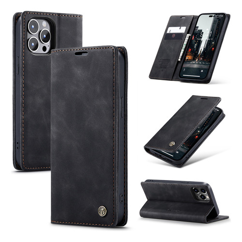 Funda Genérica Leather case negro con diseño iphone 11