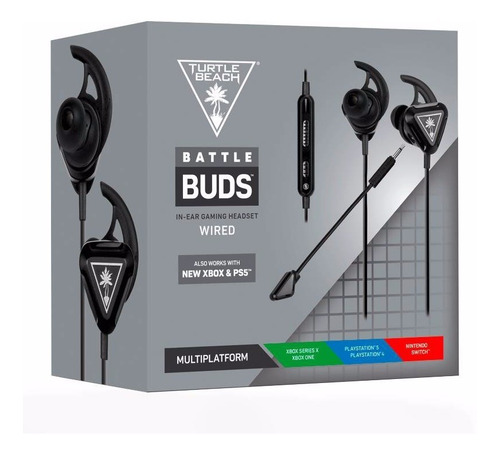 Imagen 1 de 1 de Audífono Gamer Earforce Battle Buds Black Turtle Beach
