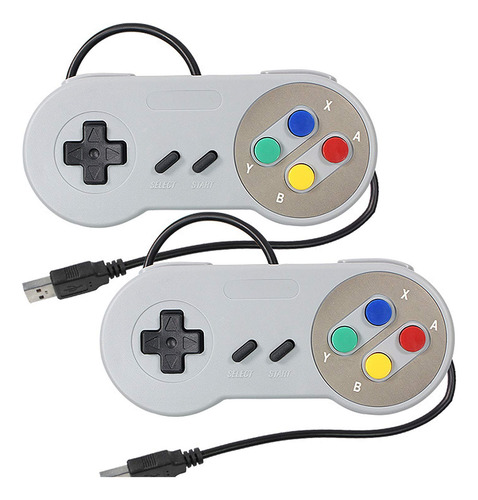 2 Pack Controladores Retro Usb Snes Para Pc Y Consolas