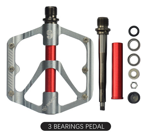 Pedais Wake Bike Pedal Plano Com Rolamento Selado Para M
