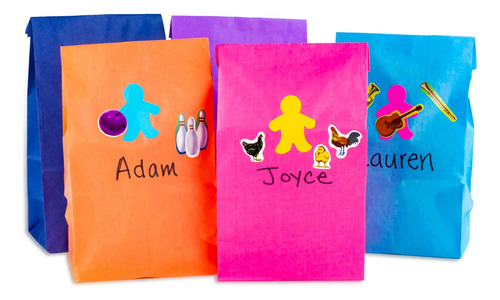Recortes De Papel Formas De Personas 5 Colores 100 Unidades