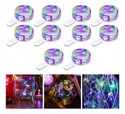 Cadena De Luces Con Pilas 30 Leds Para Diy Decoracione,10pcs