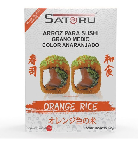 Imagen 1 de 8 de Arroz Japonés Naranja Para Sushi Sin Sabor Añadido 300g