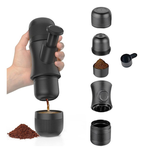 Cafetera Portatil, Maquina De Cafe De Mano Con Taza De Cafe