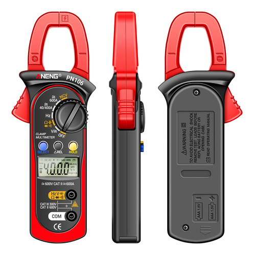 Clamp Meter Auto Pn106 Aneng, Medidor Digital De Inducción C