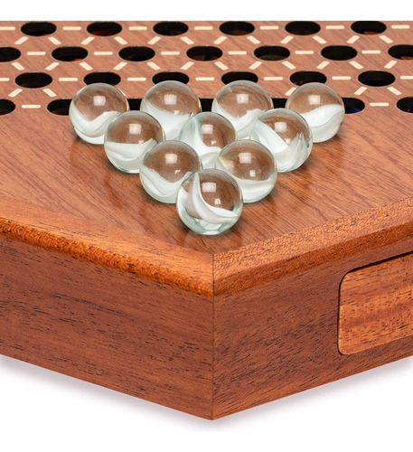 Juego De Tablero De Madera Con Forma De Damas Chinas, Bola D