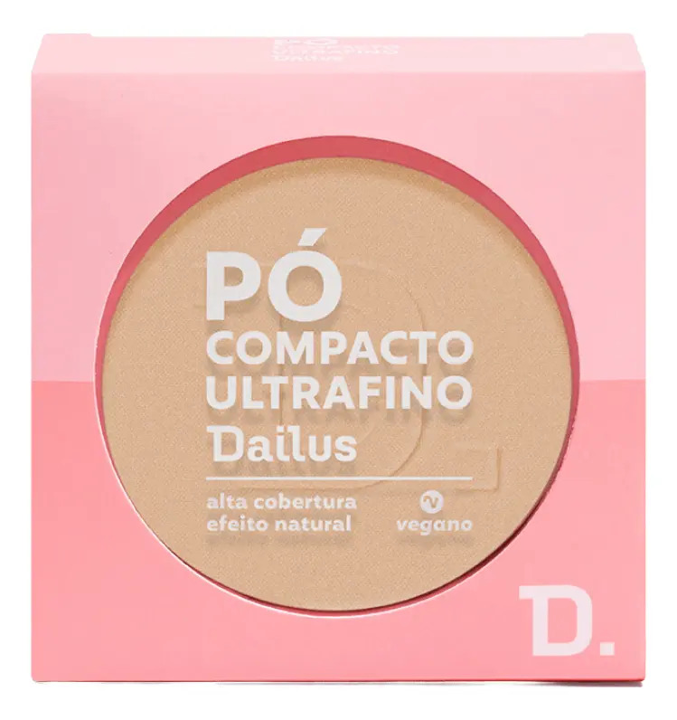 Base de maquiagem em pó compacto Dailus Pó compacto ultrafino Pó compacto ultrafino tom d2 claro - 10g