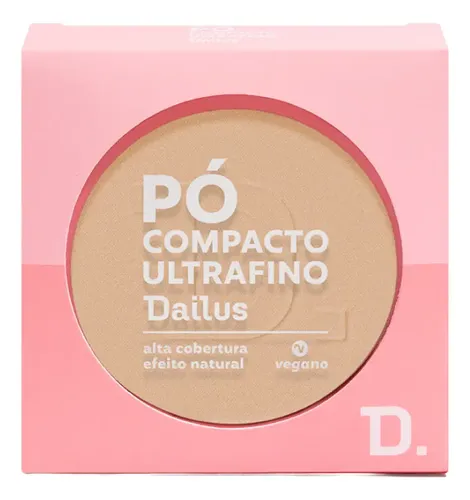Base de maquiagem em pó compacto Dailus Pó compacto ultrafino Pó compacto ultrafino tom d2 claro - 10g