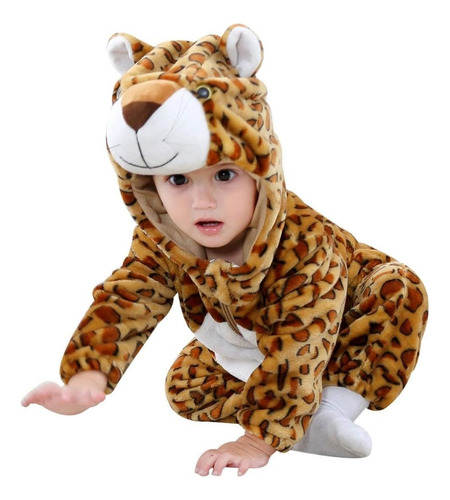 Pijama Y Disfraz Enterito Bebés Niños Animal Leopardo B1
