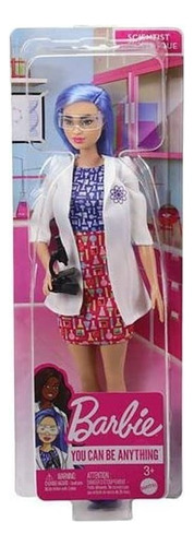 Barbie Careers Cientifica Pelo Largo Azul-accesorios Mattel