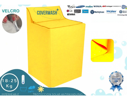 Cubierta Lavadora 24 Kg Xper System Panel Amarillo