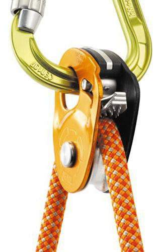 Polea Micro Traxion Bloqueadora Ultraligera Amarillo Petzl