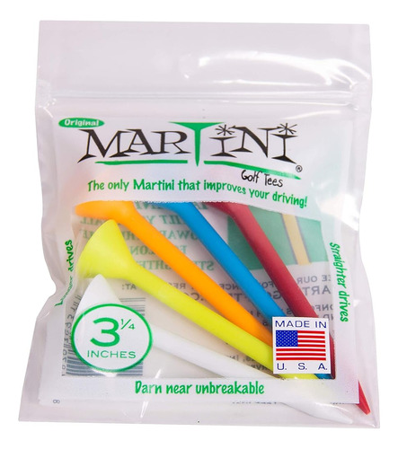 Proactive Sports Martini Golf 3-1/4  Durable Plastic Tees 5-