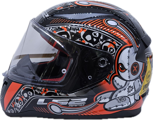 Casco Ls2 Ff353 Mini Voodoo Niño Rojo