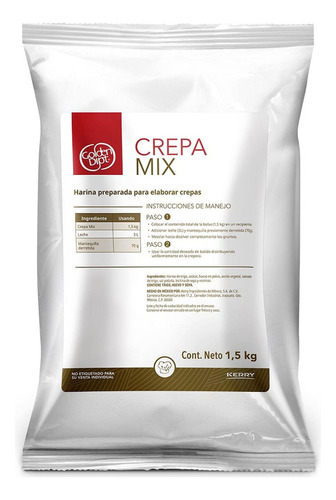 4 Bolsas Harina Para Crepas, Crepamix De 1.5kg