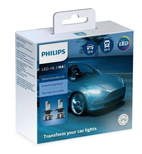 Kit Lamparas H4 Led Philips Ultinon Essential 6500k Cree Bv
