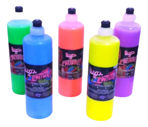 Lluvia De Pintura Fluo Guerra Brilla Con Luz Uv Egresados