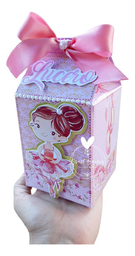 30 Cajas Golosineras Milk Box Bailarina Craftbaires 