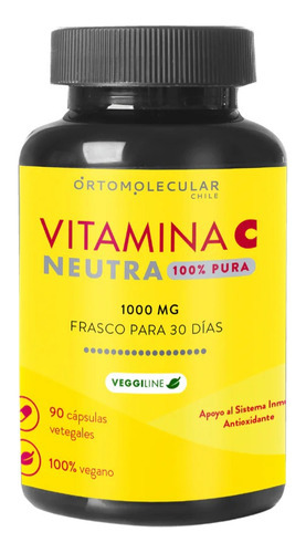 Vitamina C Neutra 1.000 Mg - 90 Cáps - Ortomolecular Chile
