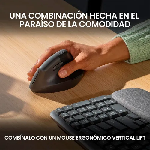 Teclado Ergonómico Inalámbrico Logitech Wave Keys, Bt / Bolt