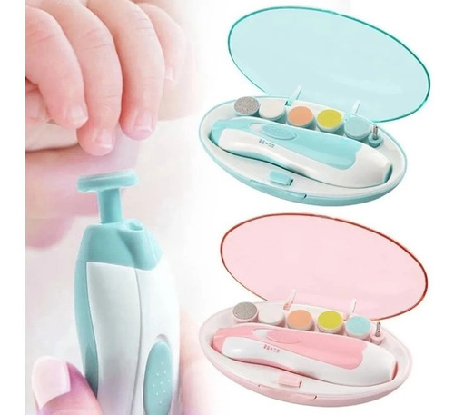 Aparador De Unhas Cortador Elétrico Para Recém Nascido Bebes Cor Azul