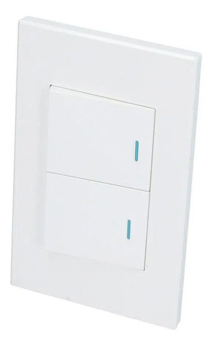 Placa Con 2 Switch 1/2 Color Blanco 10 Pz