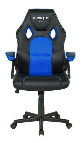 Imagen 1 de 4 de Silla de escritorio Netmak NM-PHONTUM gamer ergonómica  negra y azul