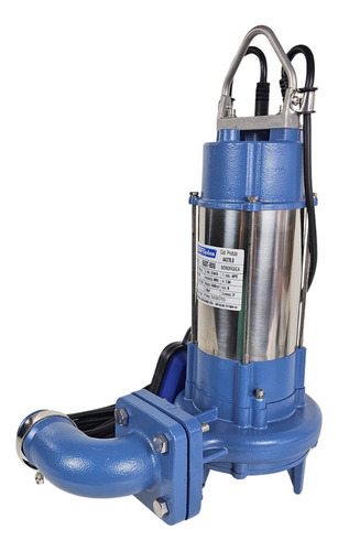Motobomba De Drenagem E Esgotamento Com Triturador 1 Cv Cor Azul 220v